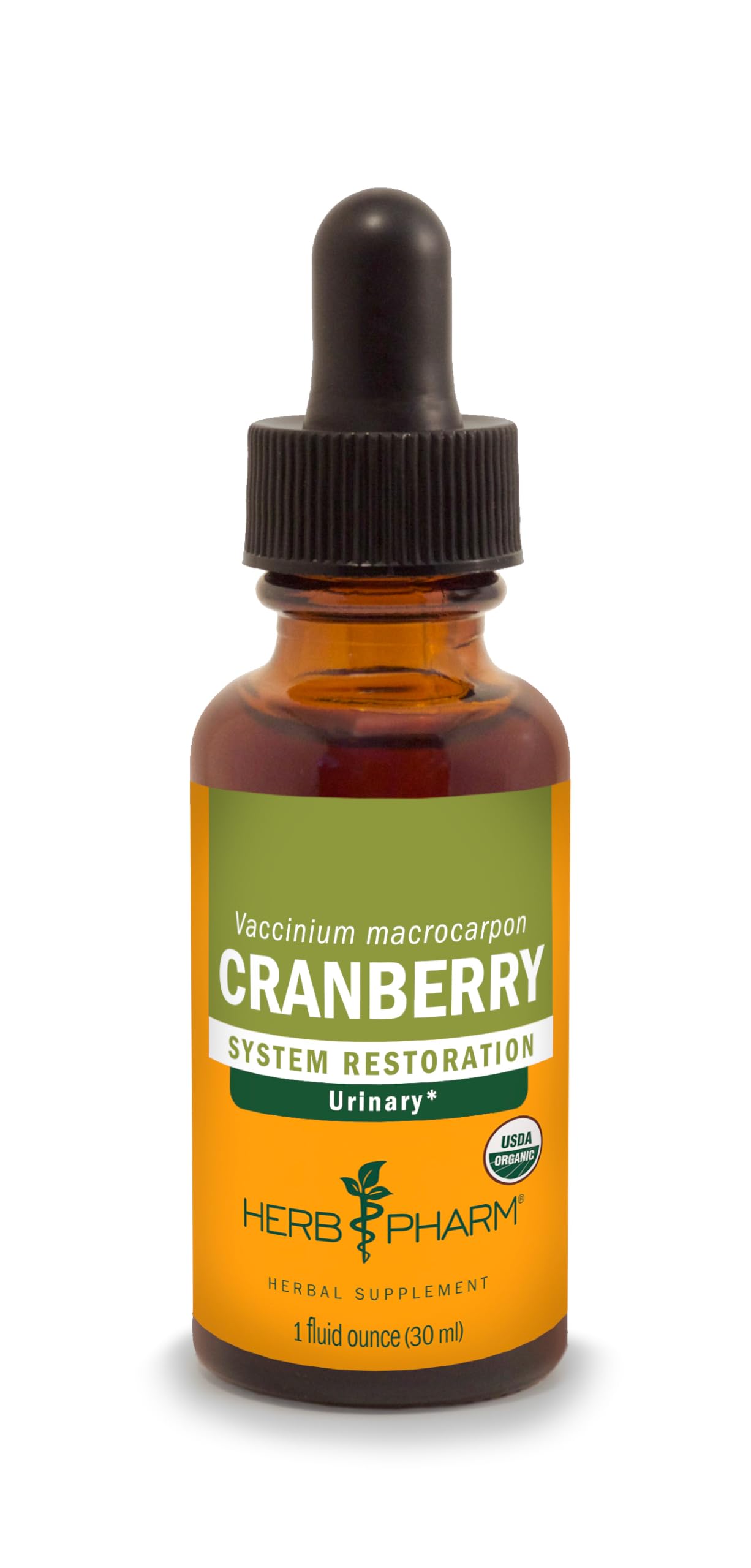 Herb Pharm Cranberry Liquid Herbal Extract: for Urinary Tract Support | Certified Organic, Non-GMO, Gluten-Free, Vegan | Up to ~2 Week Supply, 1 oz*