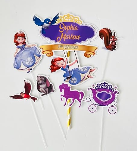 Miniatura 1 de Personalized Sofia the First Themed Cake Topper
