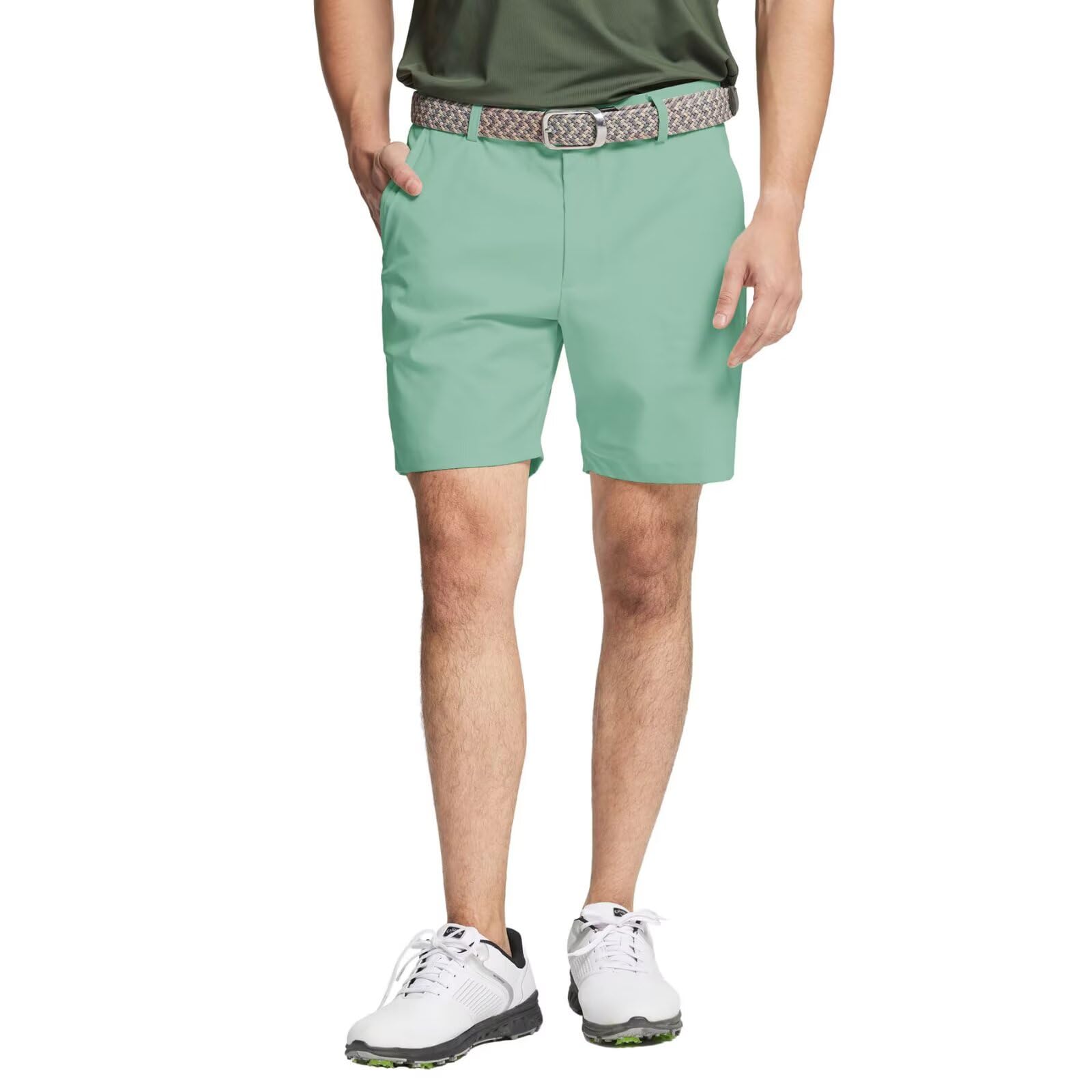 M MAELREG Golf Shorts Men 7 inch 9 inch Quick Dry Stretch Waist Moisture Wicking Water-Repellent Flat Front Flex Mens Shorts