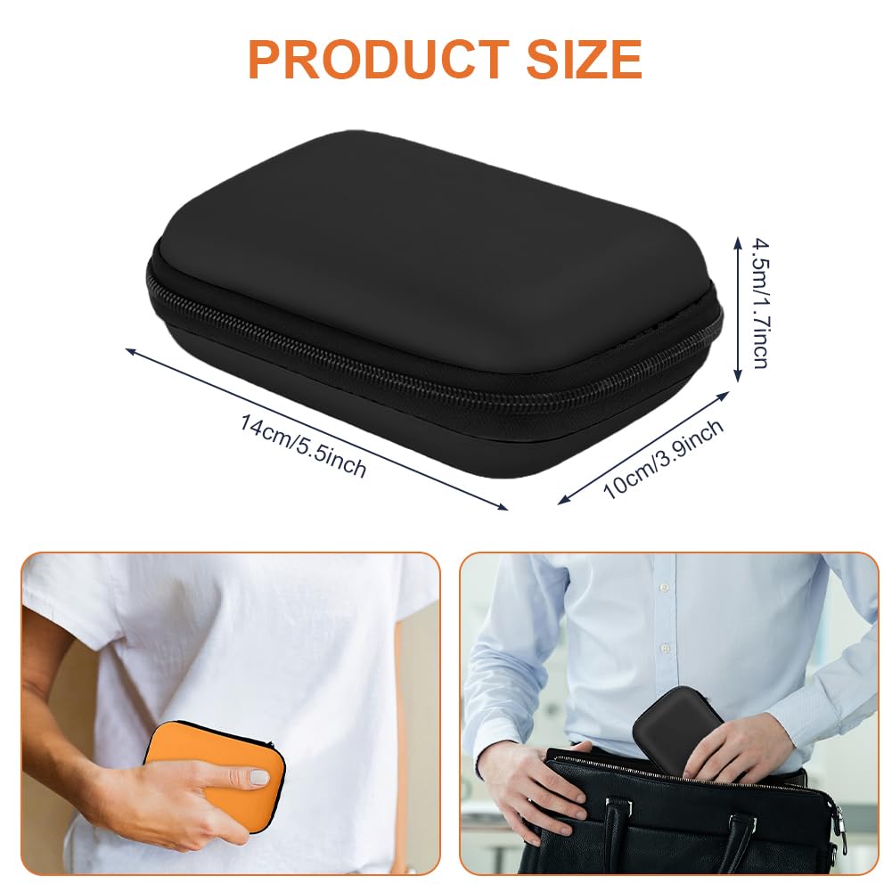 Custodia per Hard Disk, Custodia Hard Disk Esterno 2.5", Antiurto Rigida Cover Case, Borsa SSD HDD, Portatile Disco Esterno Protettiva, Nero