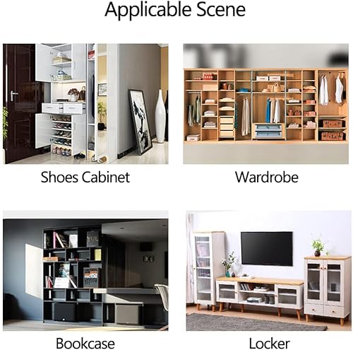 Vista 6 de 24 clavijas de soporte para estante, clavijas de soporte de estante de 1/5 pulgadas de diámetro, clips en forma de L de aleación de zinc para cocina