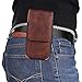 Esing Universal Phone Faux Leather Holster with Card Slot Rotation Belt Clip (5.5 Brown)