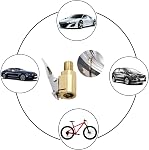 Tire Air Chuck with Clip Adapter, Brass Locking Tire Inflator Nozzle Adapter Connect, No Leakage Tire Chucks for Vehicle Inflator Compressor Pump Connect Accessories Tool 8mm 2Pack