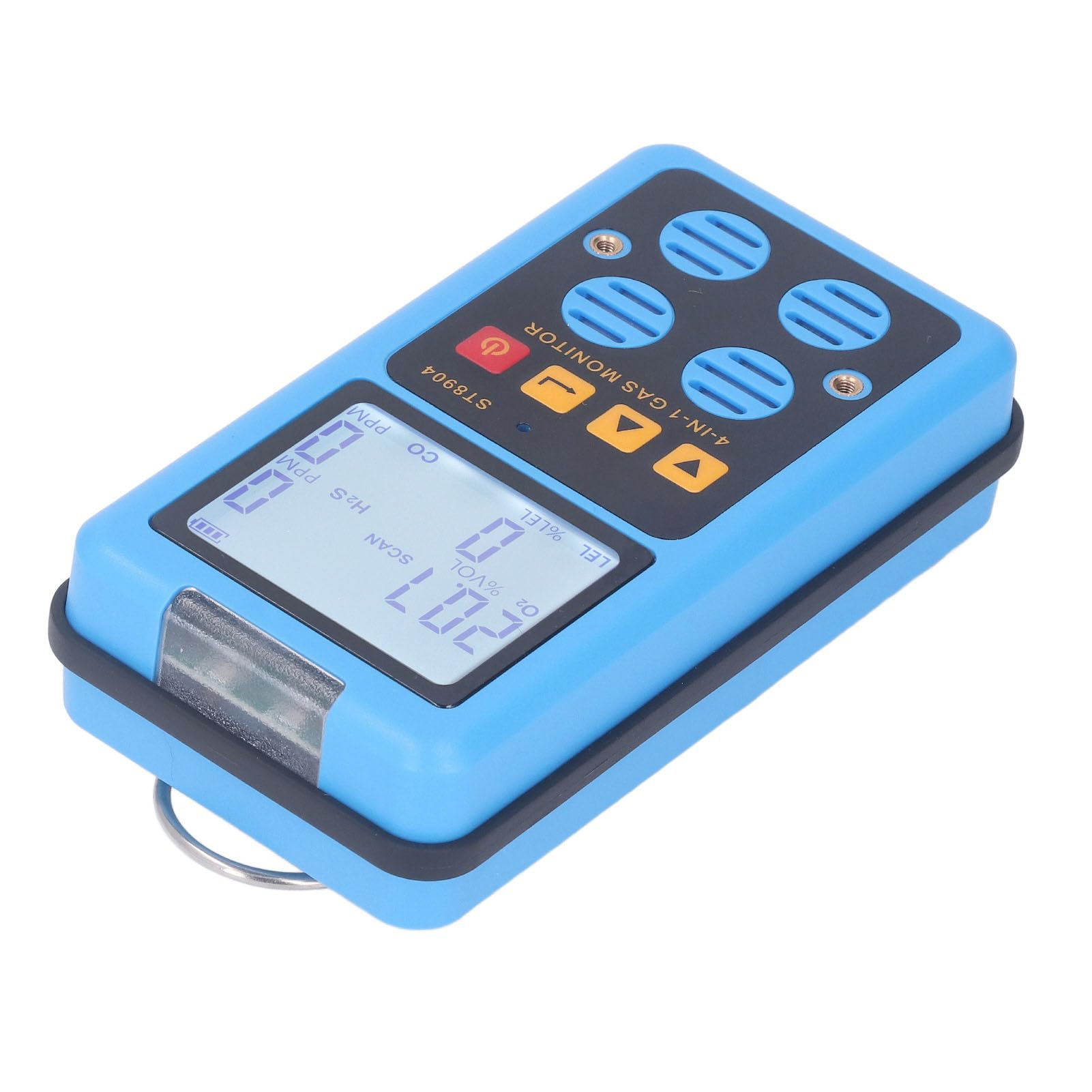 Multi-Gasmessgerät, Gasdetektor, 4-in-1-Detektor, LCD-Display, 3 Alarmmodi, Ton/Licht/Vibration, CO H2S O2 UEG, Genaue Messung, Hochempfindlicher Sensor, USB Wiederaufladbar,