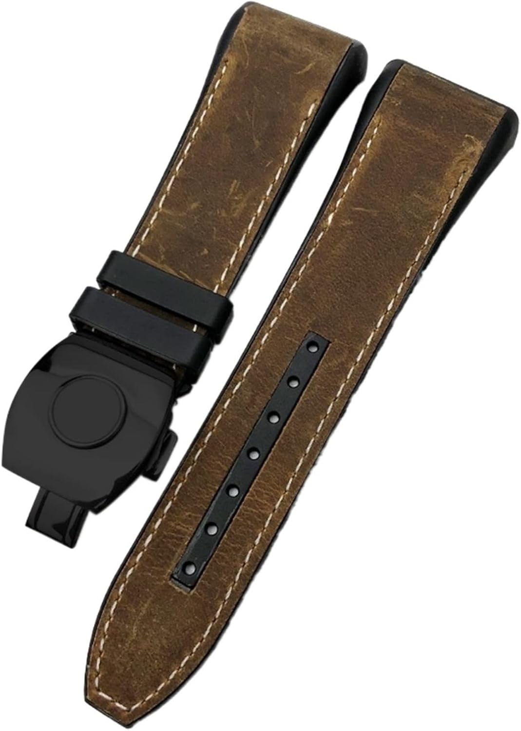 PURYN For Franck Muller Watch Band 28mm Cowhide Silicone Watch Strap Nylon Rubber Folding Buckle Watch Bands For Men Bracelet