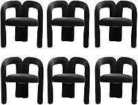 Vista 57 de Tmosi Modernas sillas de comedor de terciopelo tapizadas, con respaldo curvado, cómoda silla auxiliar para cocina, comedor, sala de estar