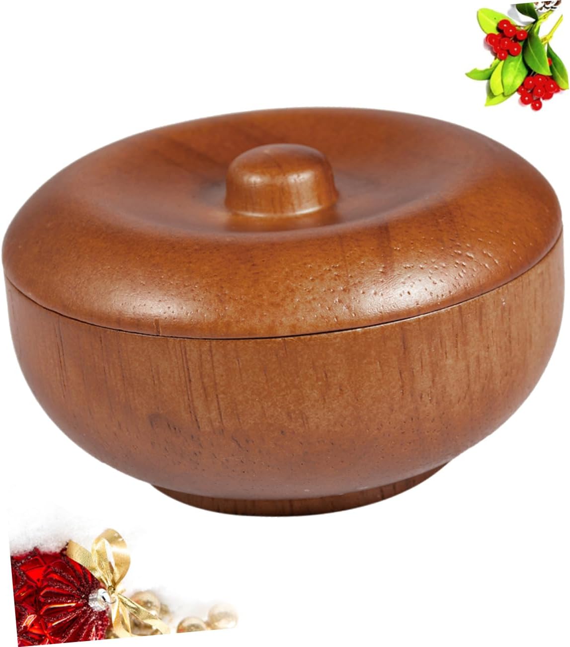 Shaving Soap Bowl with Lid Wooden Shaving Bowl for Men Shave Soap Dish