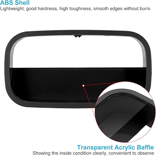 Miniatura 3 de PATIKIL Maceta de pared de 12 x 6 pulgadas, maceta cuadrada colgante para decoración de suculentas, hierbas, plantas de aire, color negro