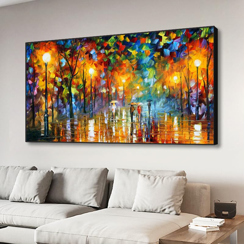 Limiyer Handgemaltes Ölgemälde, Sonnenaufgang, 120 X 60 Cm – Abstrakte Leinwandkunst Für Wohnzimmer Und Schlafzimmer
