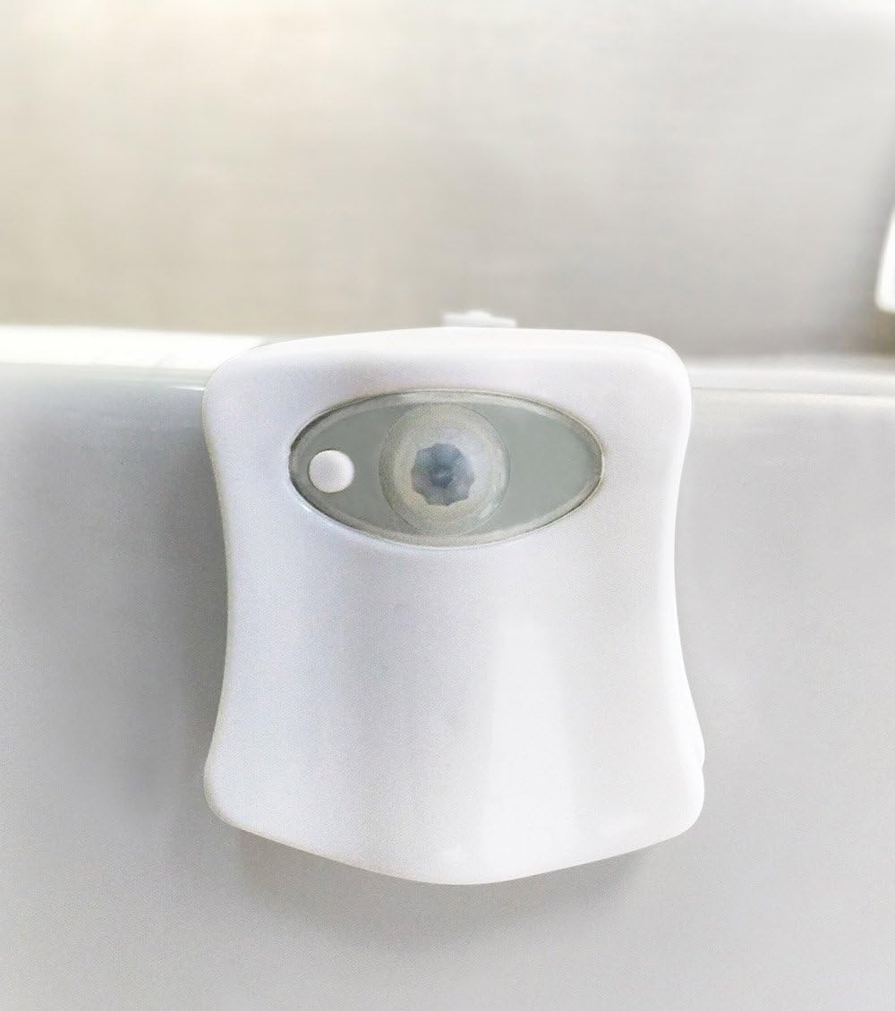 Toilet Bowl Light, Universal Motion-Activated Light, LED GO-and-Glow nightlight, 8 Color Options and Color Rotate Mode for Nighttime Trips to Bathroom by Delamu