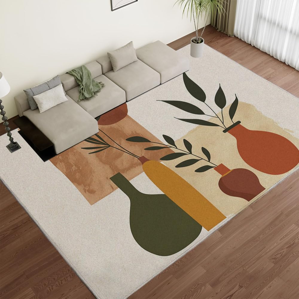 Tapis de sol intérieur antidérapant beige 80x160 pour entrée et cuisine grand format
