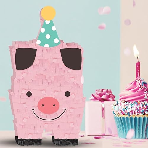 Miniatura 3 de Barnyard - Mini decoración de cerdo de granja de cumpleaños, 7 pulgadas de alto x 3 12 pulgadas x 1 12 pulgadas, 1 unidad
