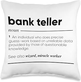 Bank Teller Funny Definition Throw Pillow