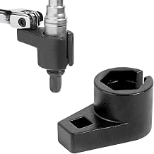 Offset Oxygen Sensor Socket, 3/8-Inch Drive by 7/8-Inch 22mm O2 Sensors Remover Preventing Damage to Wires, 6-Point Oxygen Sensor Wrench Tool Universal for Most Vehicles