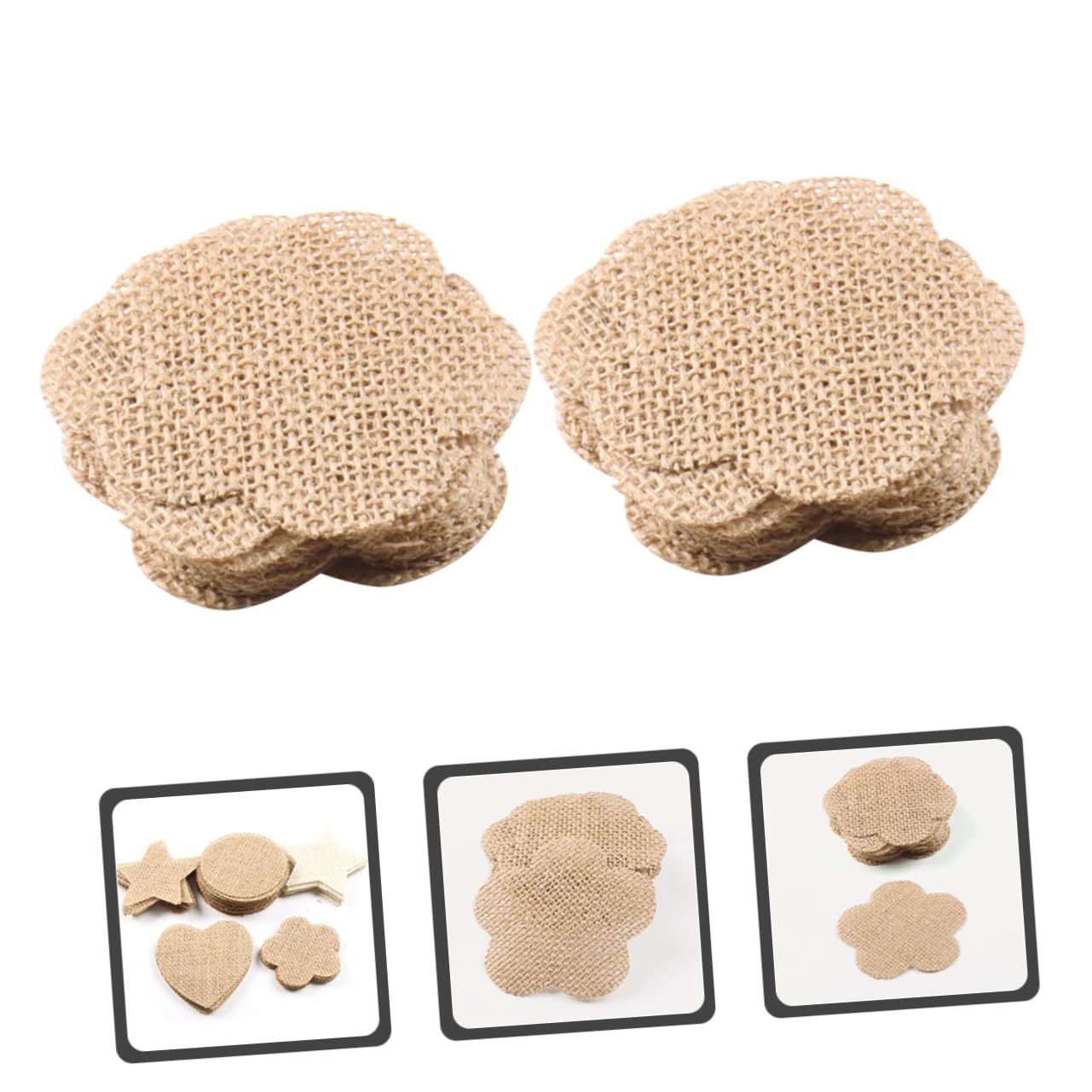 VILLCASE 100piezas Adornos De Navidad De Colgantes Para Árbol De Navidad Decoraciones De Burlap Para Manualidades y Bodas Para y Personalizar