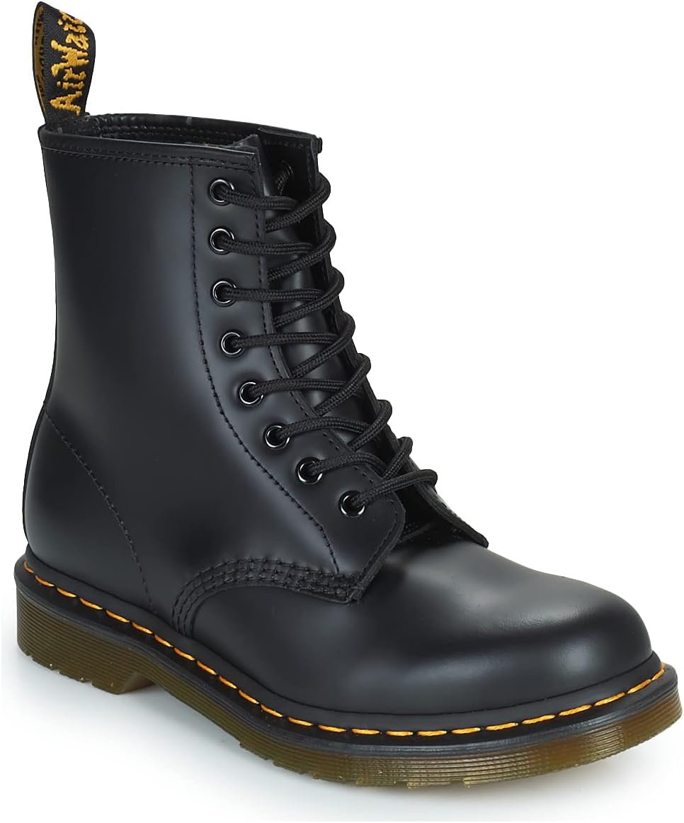 Dr. Martens Unisex 1460 Smooth Leather 8 Eye Boot, Black, 14 Women/13 Men