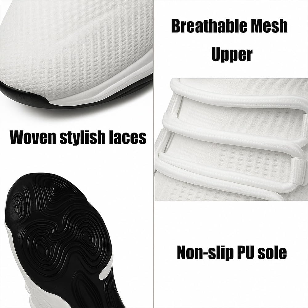 Tallure Sneakers, 4 Inch Hidden Height Increase Shoes, Lightweight Breathable Walking Sneakers with Arch Support and Non-Slip Sole - Image 5