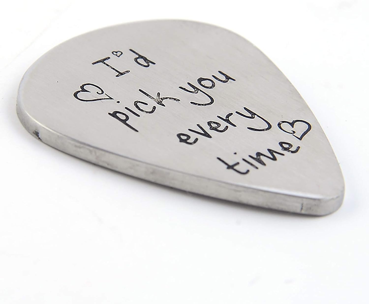 Guitar Pick Gift - I'd Pick You Every Time Guitar Pick Musical Gift, Anniversary Birthday Christmas for Men - Image 2