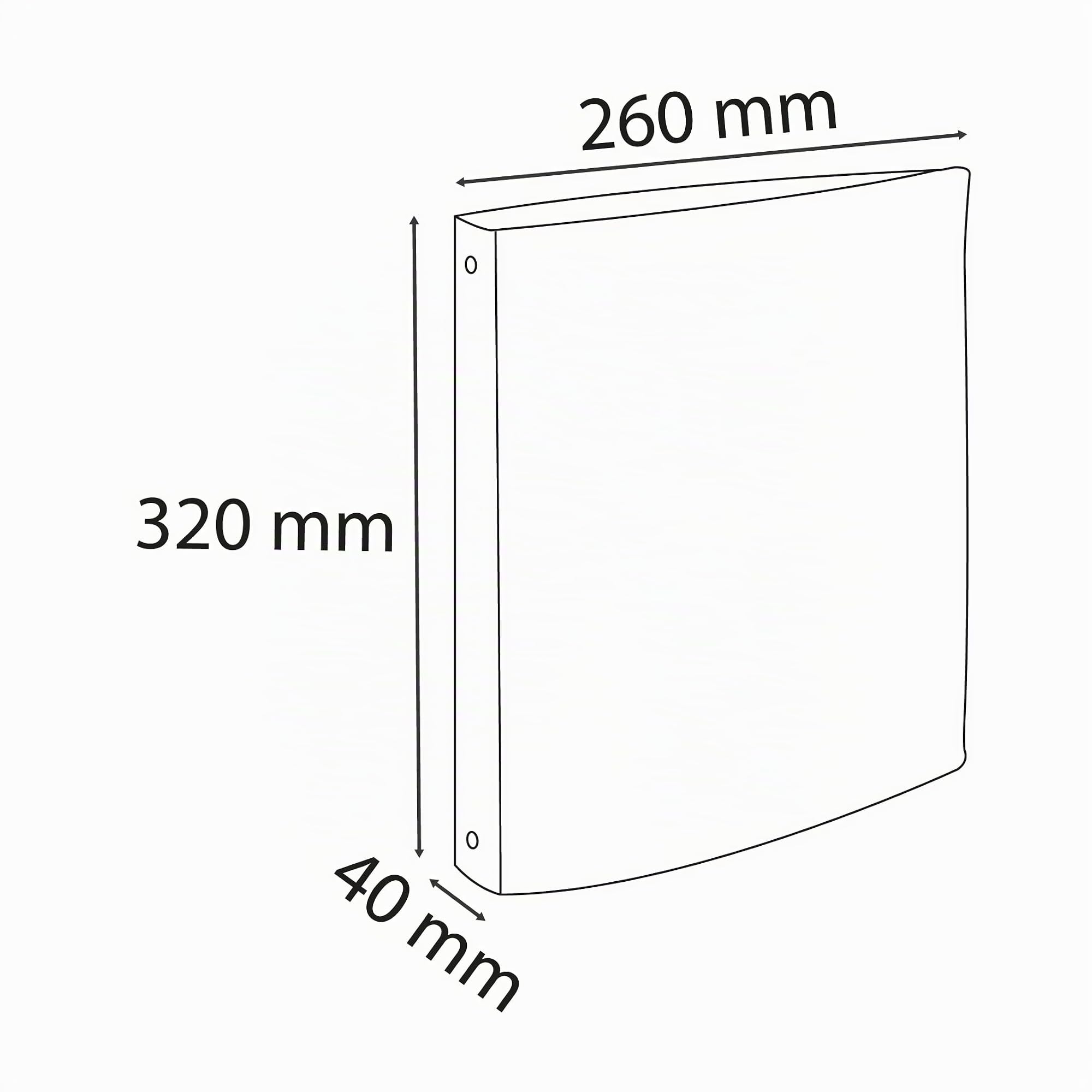 Exacompta - réf. 51371E - Carton de 20 classeurs rigide en PP - 4 anneaux ronds diamètre 30 mm - Dos 40 mm - Dimensions extérieures : 32 x 26 cm - Format à classer A4 - Coloris : noir