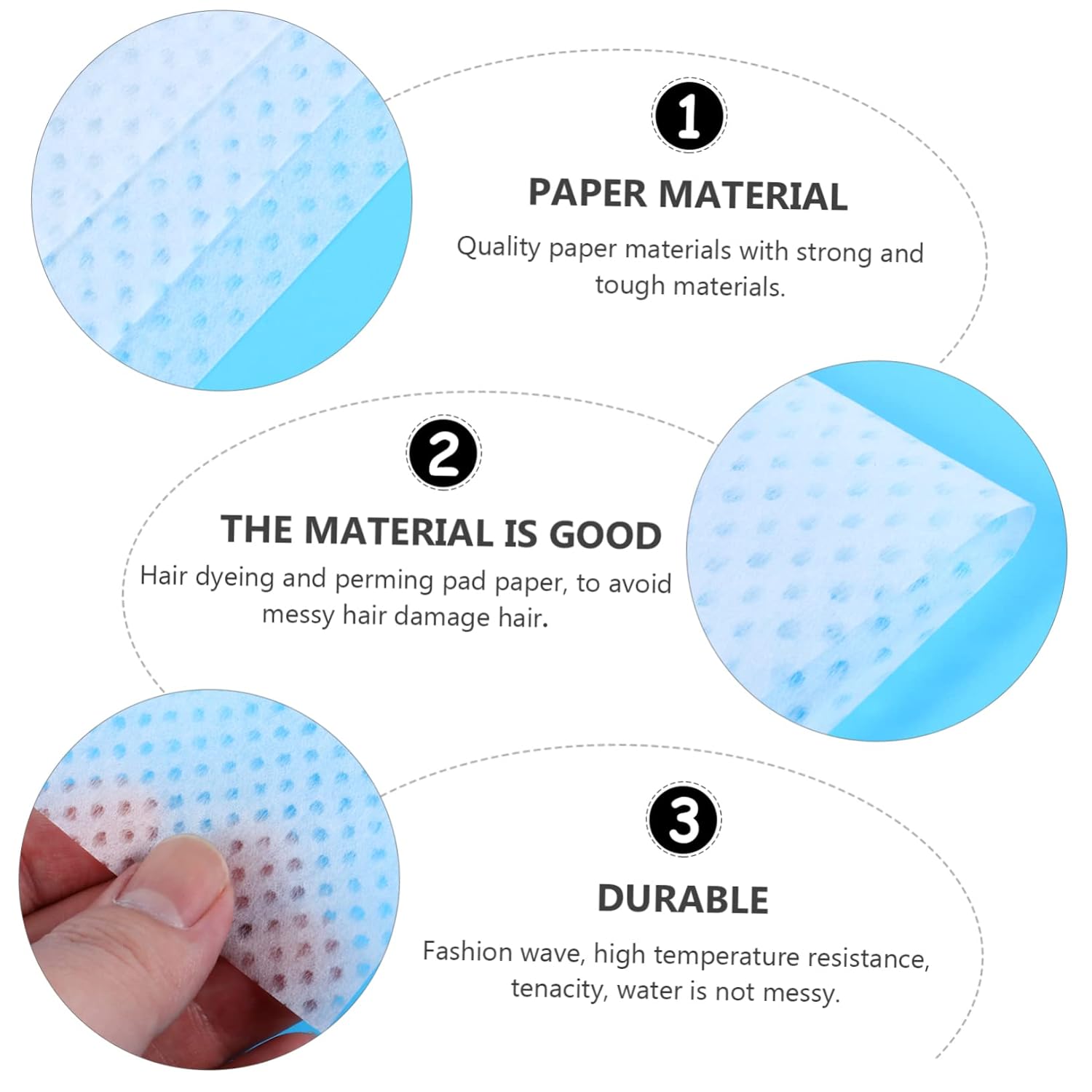 VALICLUD 1000Pcs Hair Perm Paper Salon Supplies Lightweight Easy to Carry for Home DIY and Professional Use for Hair Stylists