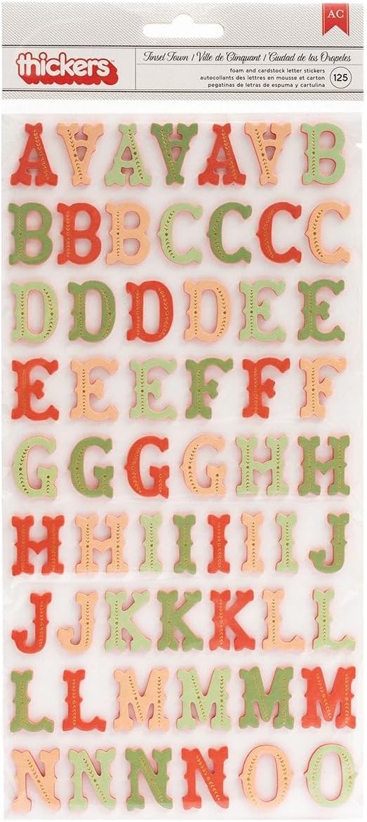 Crate Paper Busy Sidewalks THCKR Alpha, Tinsel Town Alphabet