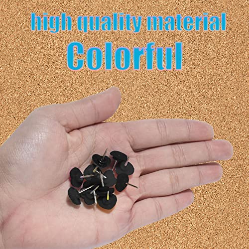 Vapker Love Heart Push Pins 150Pcs Black Thumb Tacks Drawing Pins Cute Plastic Pushpins Decorative Pins With Steel Point Map Tacks For Photos Wall #TOP2