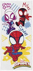 Toalha Felpuda de Banho Estampada Spidey 60 cm x 1,20 m Com 1 peça