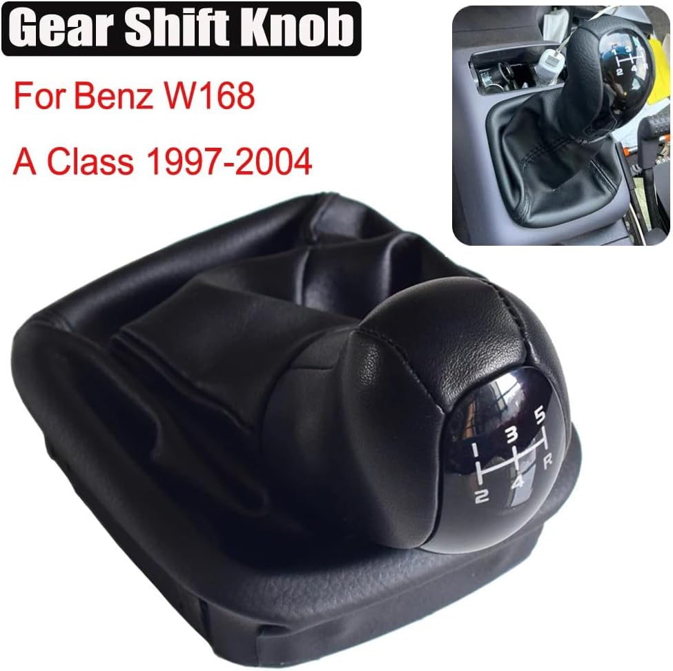 5 Speed Car Gear Shift Knob Shifter Lever Gaiter Boot for Mer-cedes for Benz W168 A Class 1997-2004