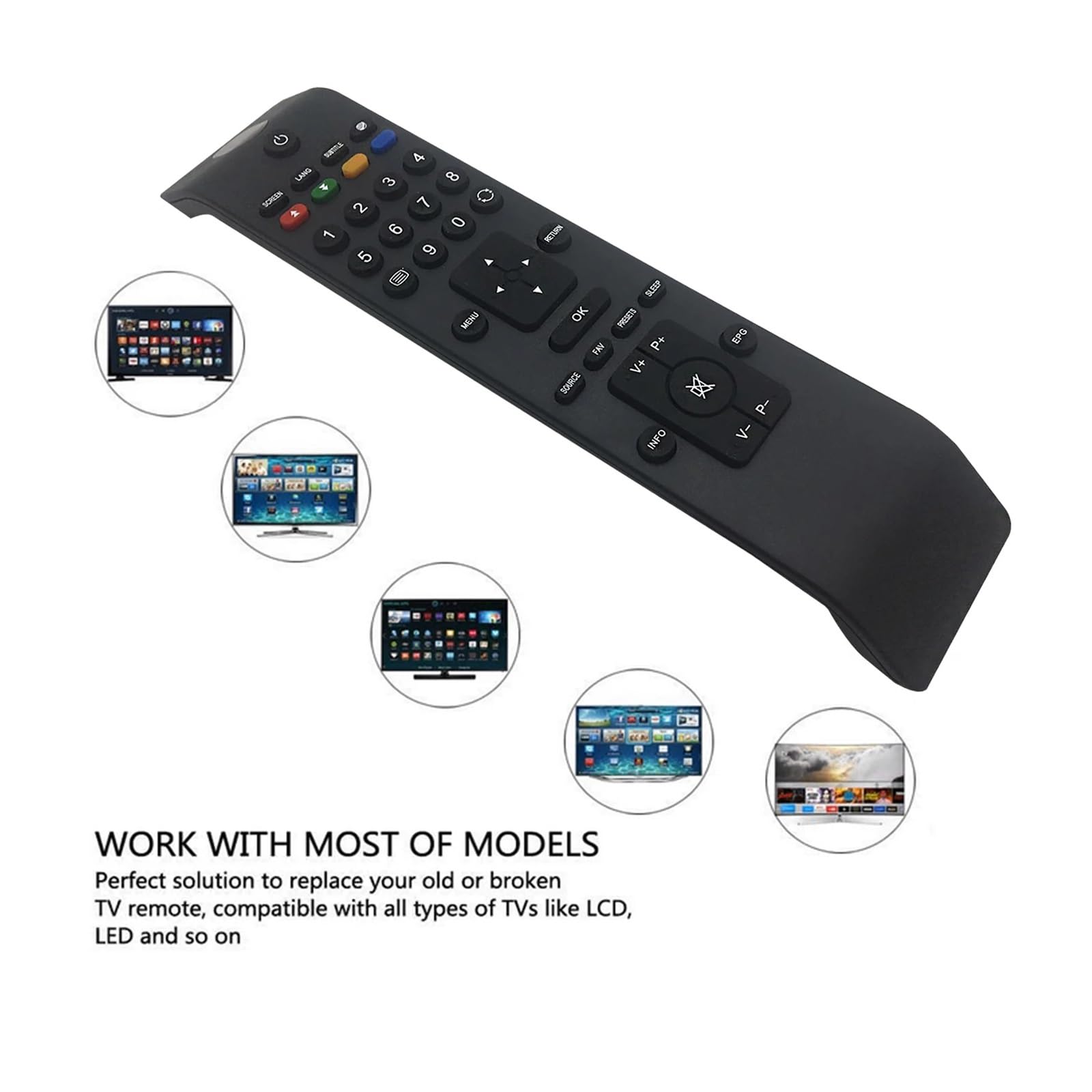 Uniwersalny pilot zamienny do telewizora RC3902 Smart TV do telewizorów HDTV LED Smart TV