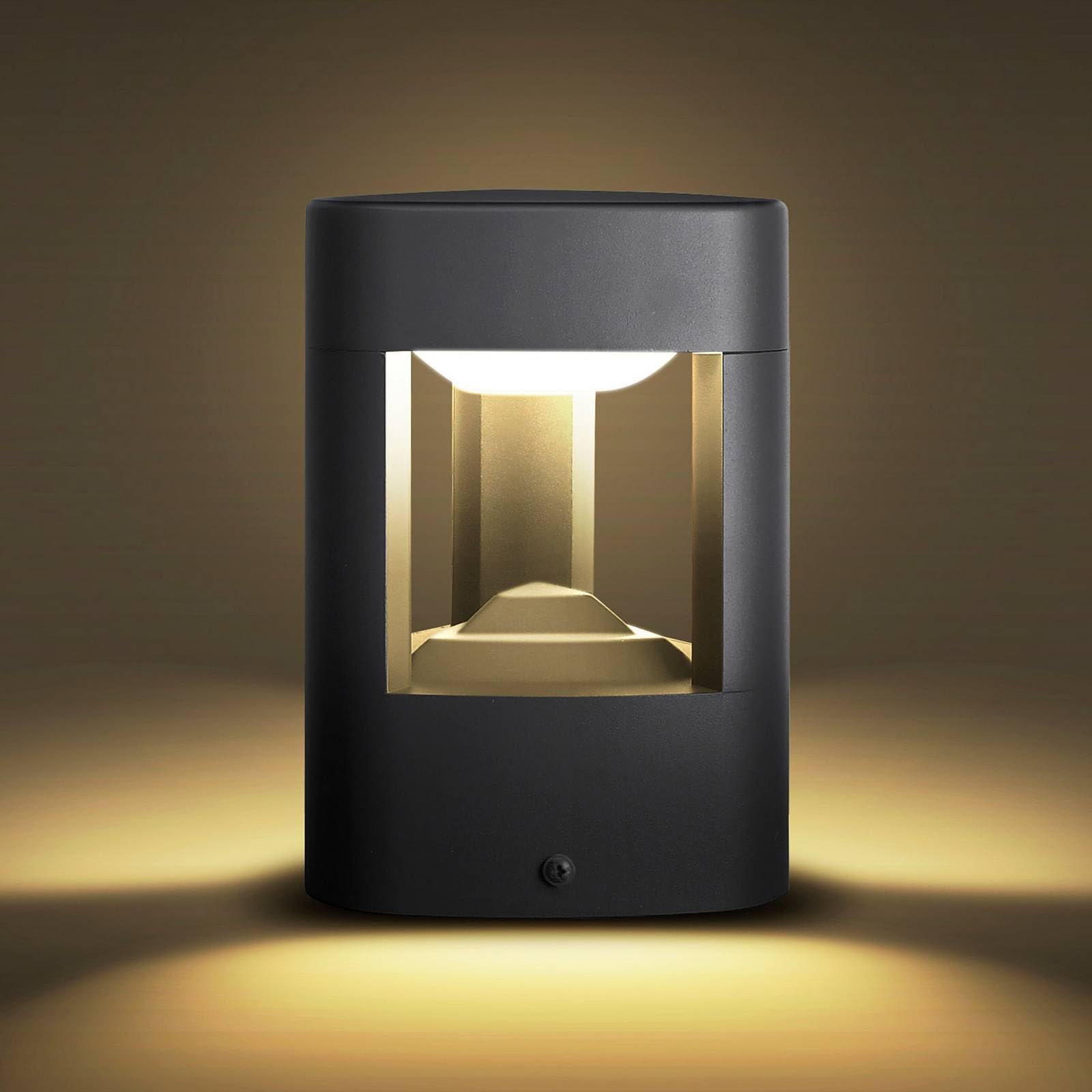 Lucande Lampada LED da esterni (Moderno) colore Nero, in Alluminio lampadina inclusa lampioncino paletto luminoso lampada viale lampione
