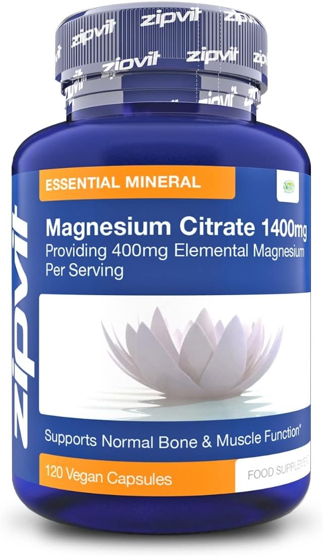 Magnesium citrate 400 mg elementary magnesium per daily dose 120
