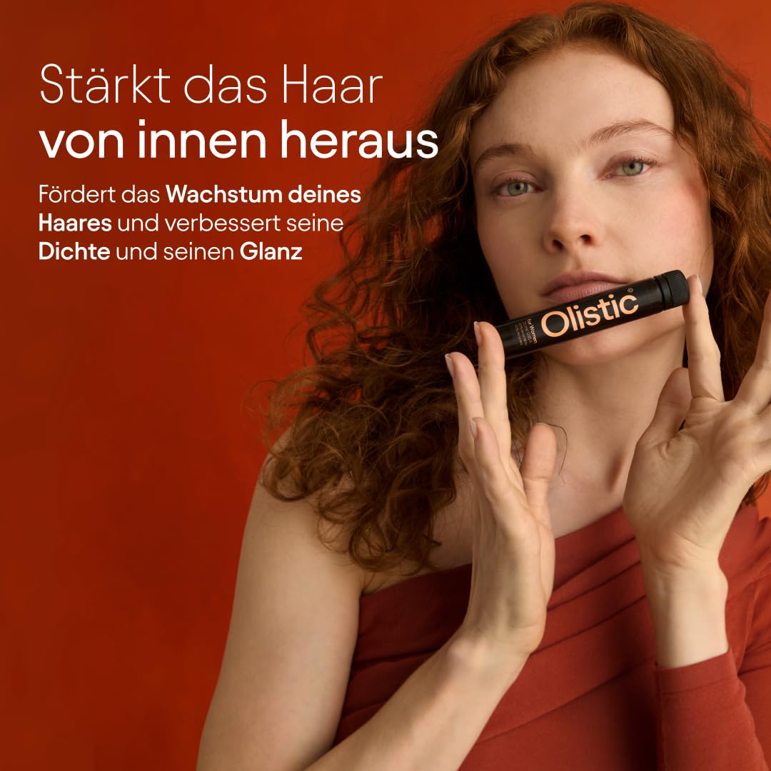 Olistic for WOMEN – 28 Vials für natürlich gesundes Haar - Wissenschaftlich entwickelt und in Europa hergestellt mit Komplex aus über 30 natürlichen, veganen Wirkstoffen inkl. Biotin