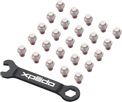 XPEDO Replacement Straight Pin Kit | 50-Piece Steel Replacement Pins with Custom Wrench, Compatible with Xpedo Face Off, GFX, Milo, TRVS Pedals