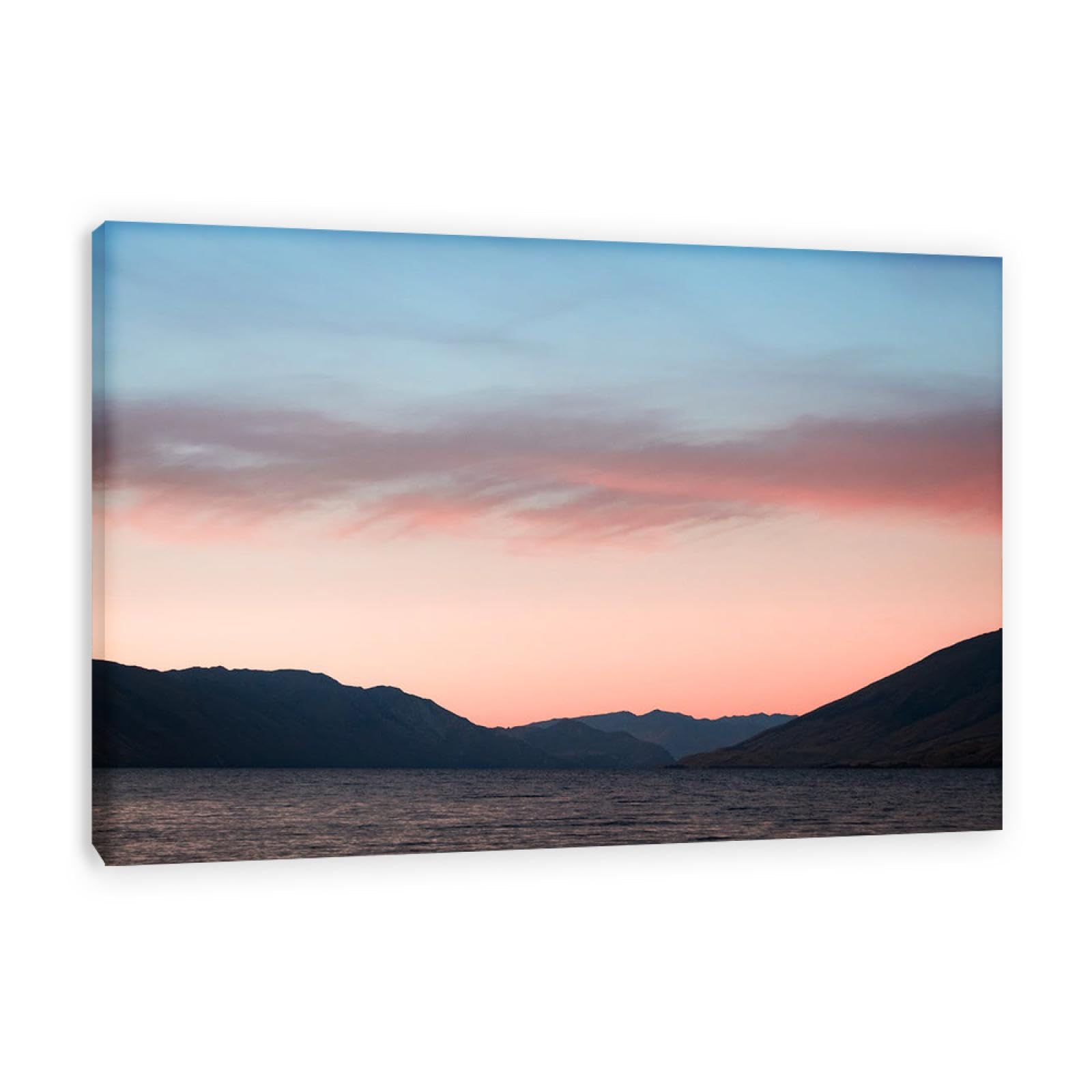 GRASKY Strand sonnenuntergang bild sonnenuntergang bild auf leinwand wandbilder landschaftsbilder mit rot Leinwandbilder Berge, Meere, WolkenWohnzimmer Deko Kunstdrucke 80X120cm(31x47in) Innenrahmen