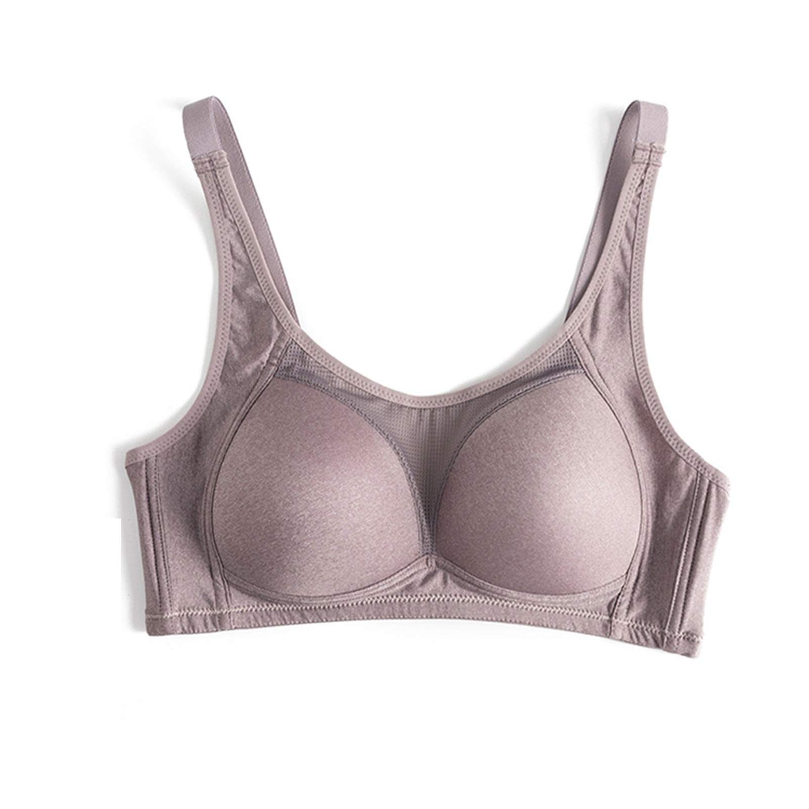 Soutien-gorge de sport confortable sans armatures grande taille gris L