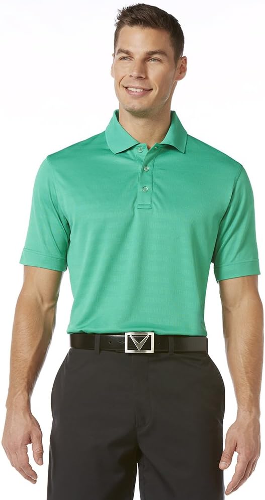 Callaway Men's Golf Textured Performance Short Sleeve Polo Shirt