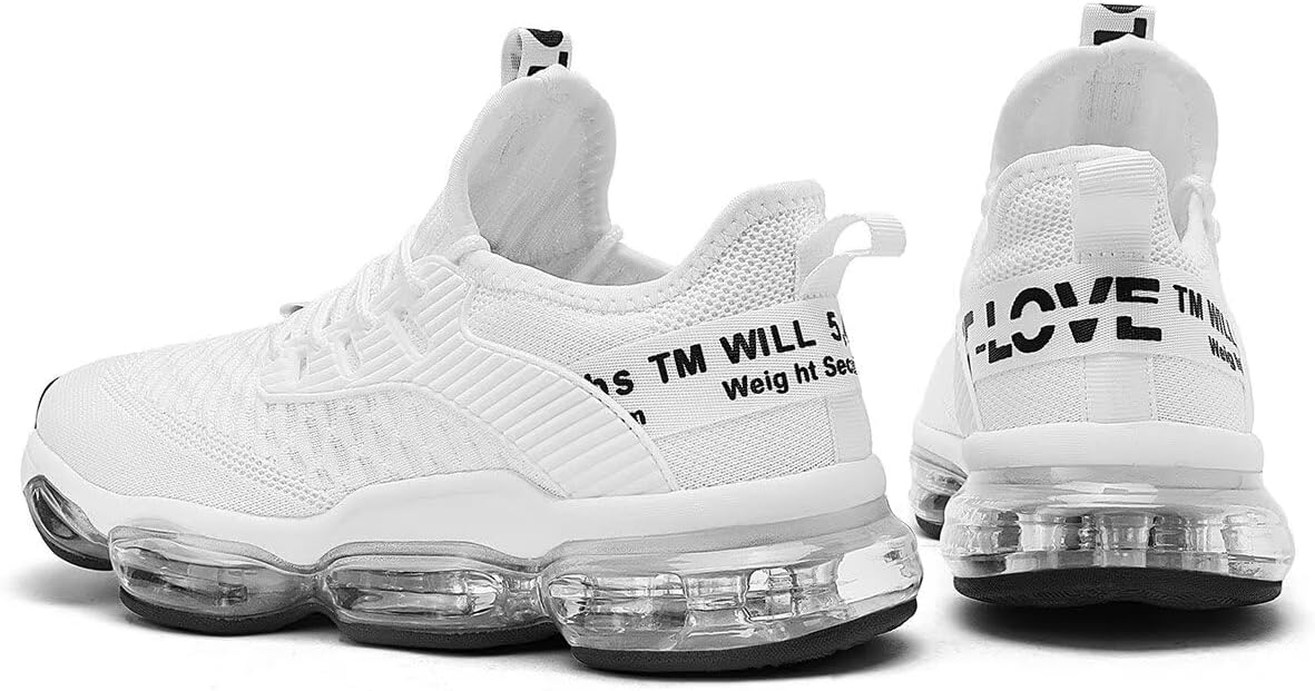 Men's Air Running Shoes Breathable Tennis Basketball Sneakers Gym Training Comfortable Fashion Shoes 10 K21-white image 5 of 6 B0967KHNZY