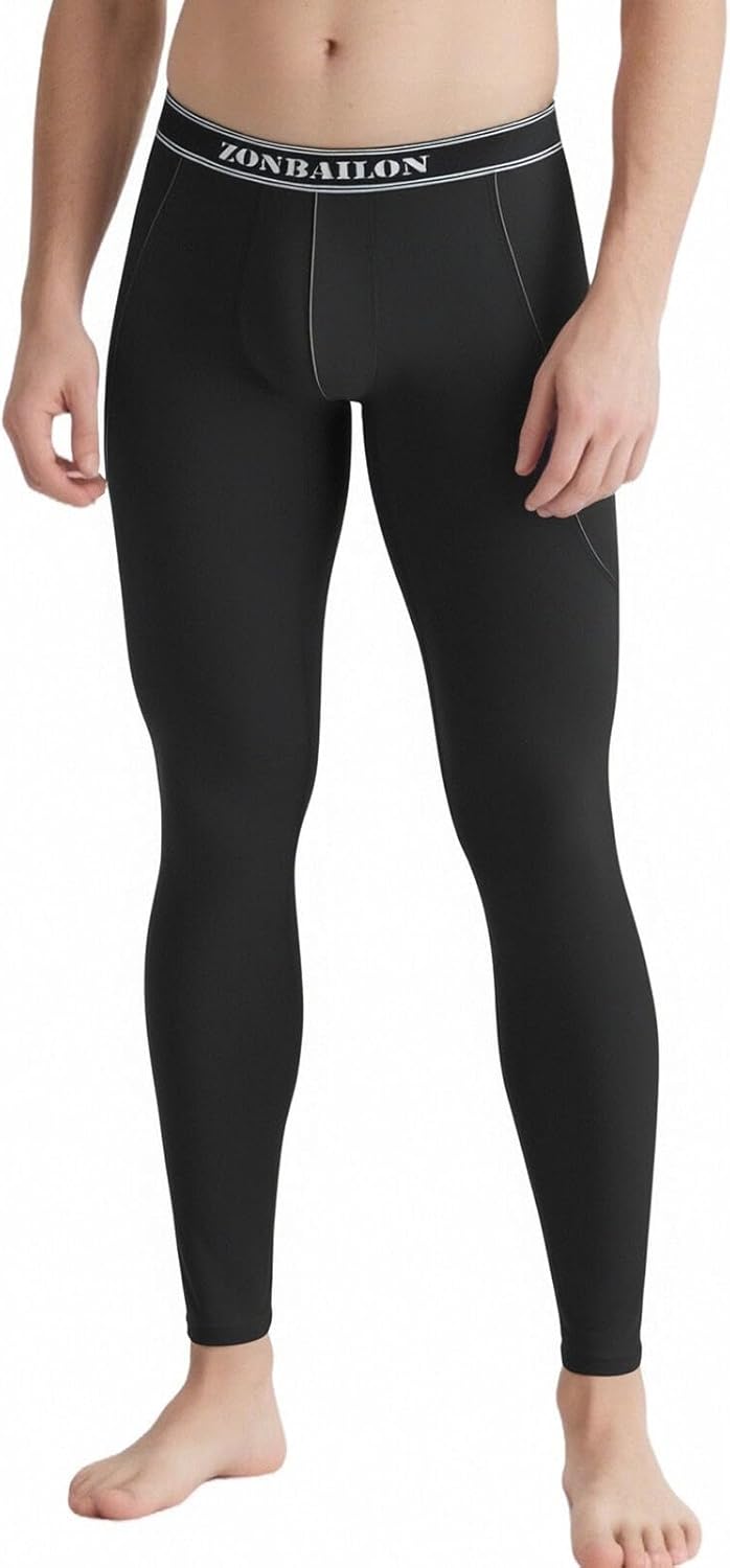 Men's Breathable Thermal Pants Bamboo Viscose Base Layer Underwear Bottoms M L XL XXL
