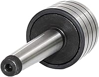 Vista 4 de HFS (R) Centro de contrapunto vivo resistente con punta de 60 grados herramienta de torno de madera para proyectos de carpintería (#1 cónico Morse)