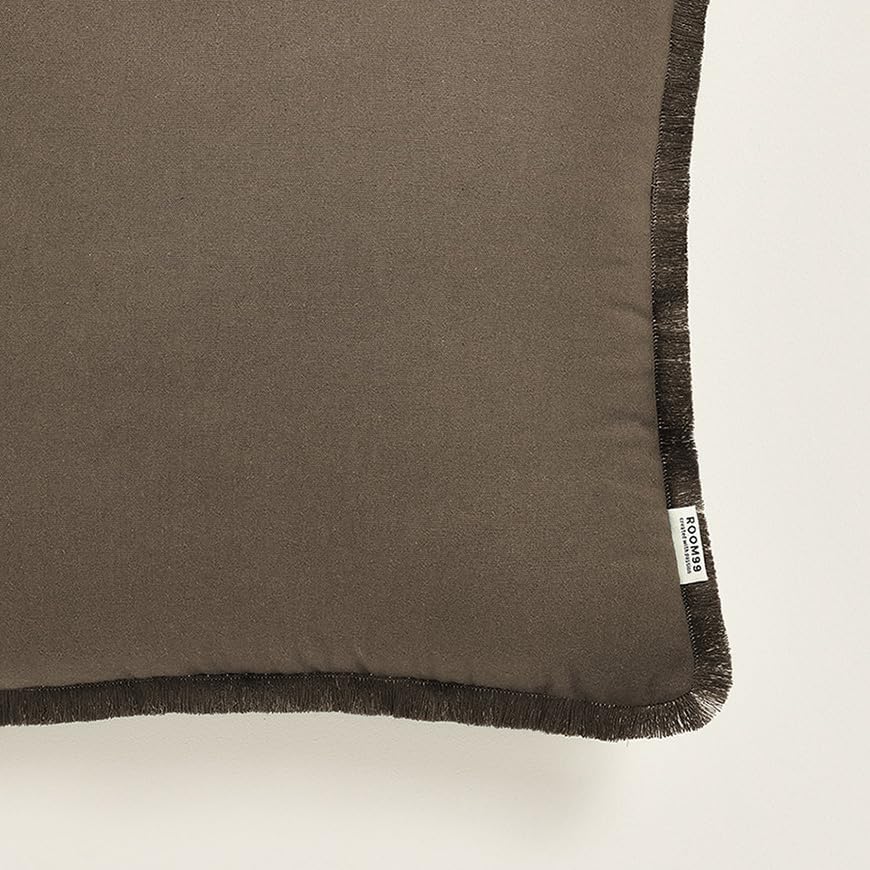 ROOM99 Boca Chica 40 x 40 cm Decorative Cushion Cover Throw Cushion Cover Aesthetic Modern Bedroom Living Room Boho Cotton Brown 1 Piece - Image 2