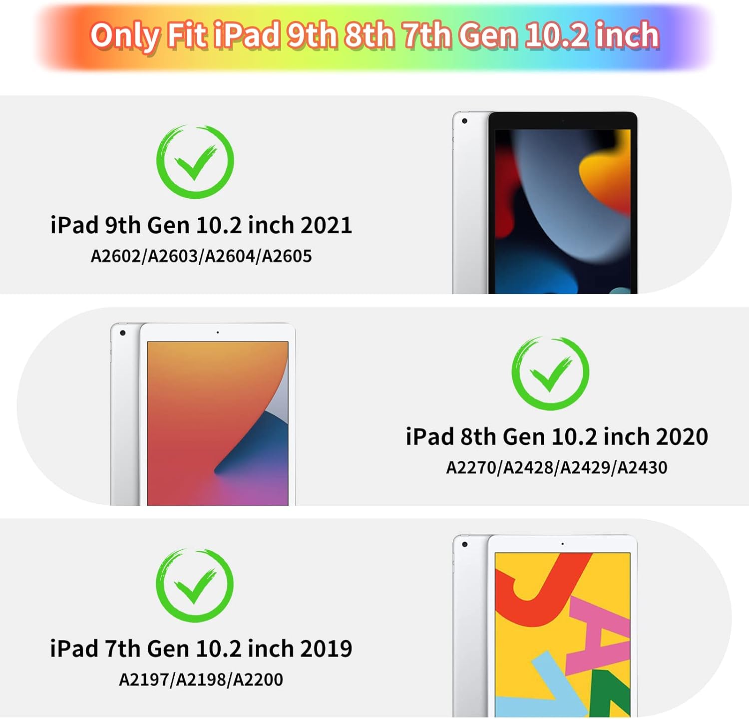 WESADN for iPad 9th Generation Case 8th 7th Gen 10.2 inch with Screen Protector/Butterfly Kickstand/Lanyard/Keychain Rugged Case with Pencil Holder for Kids Girls Cover for iPad 10.2 Case Pink Purple