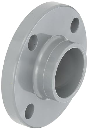 CPVC Pipe Fitting, Solid Flange, Schedule 80, Gray, 2" Slip Socket