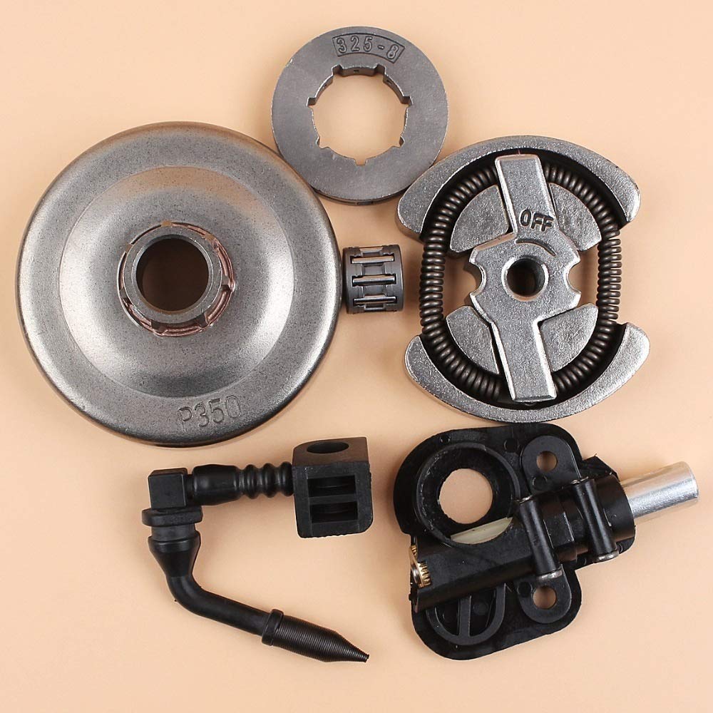 Motor de bomba de aceite de tambor de embrague de piñón de .325 "8T compatible con repuestos de motosierras Partner 350351