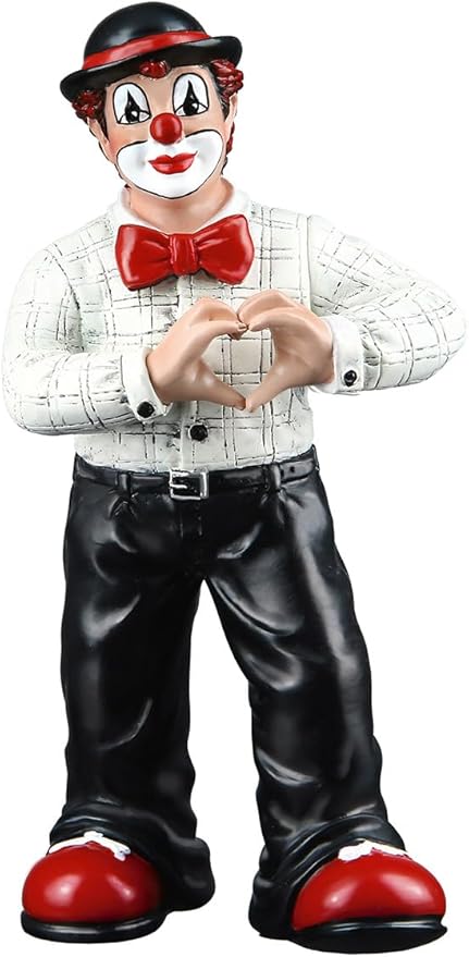 GILDE Gildeclown Deko Figur Clown von Herzen – Kunstharz Mehrfarbig – Geschenk Dekoration Sammlerfigur Höhe 14 cm