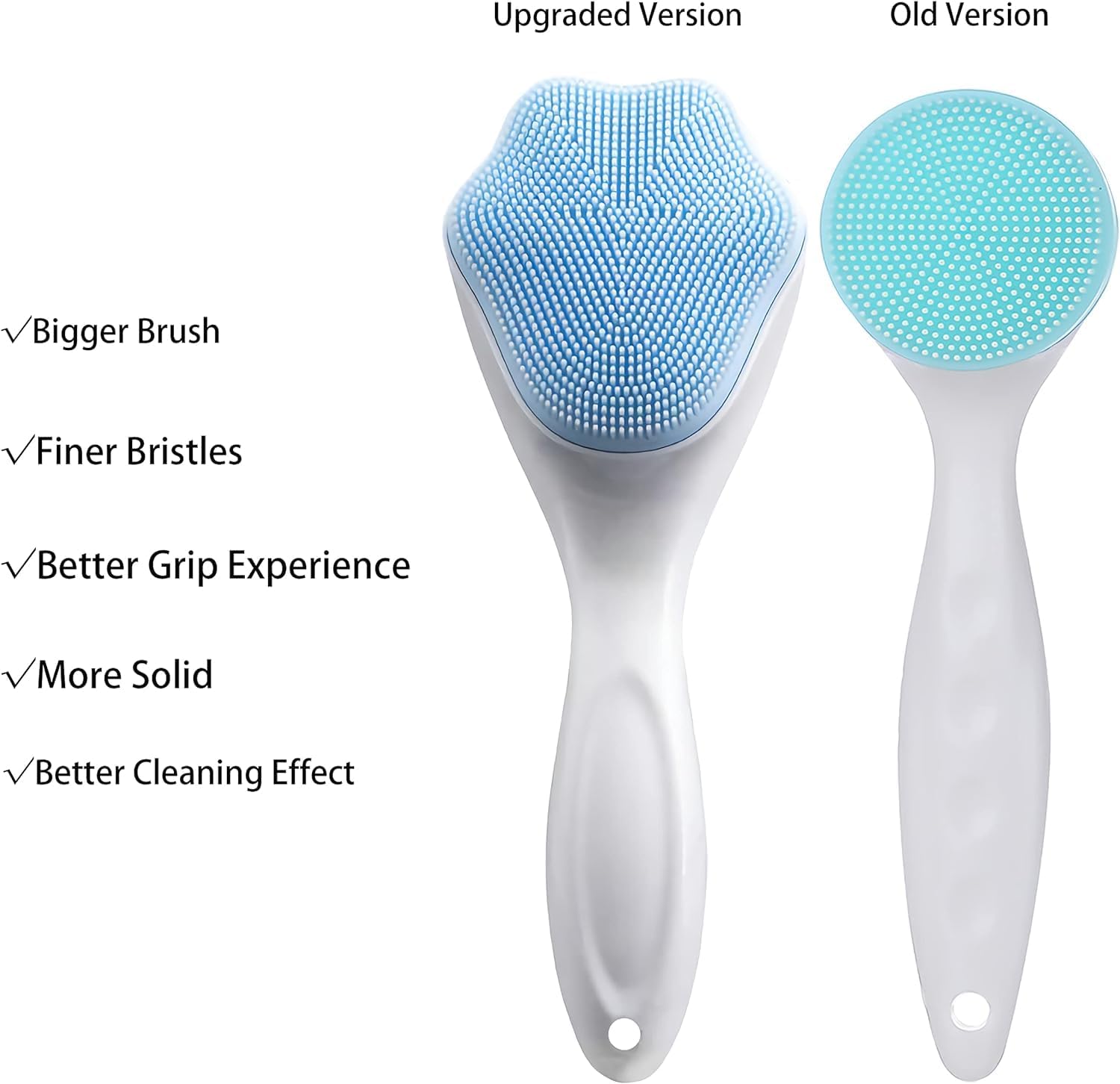 Dhyanexa Face Cleansing Brush Soft Silicone Face Wash Brush Face Scrubber Manual Waterproof Cleansing Skin Care Face Brushes for Cleaning 4