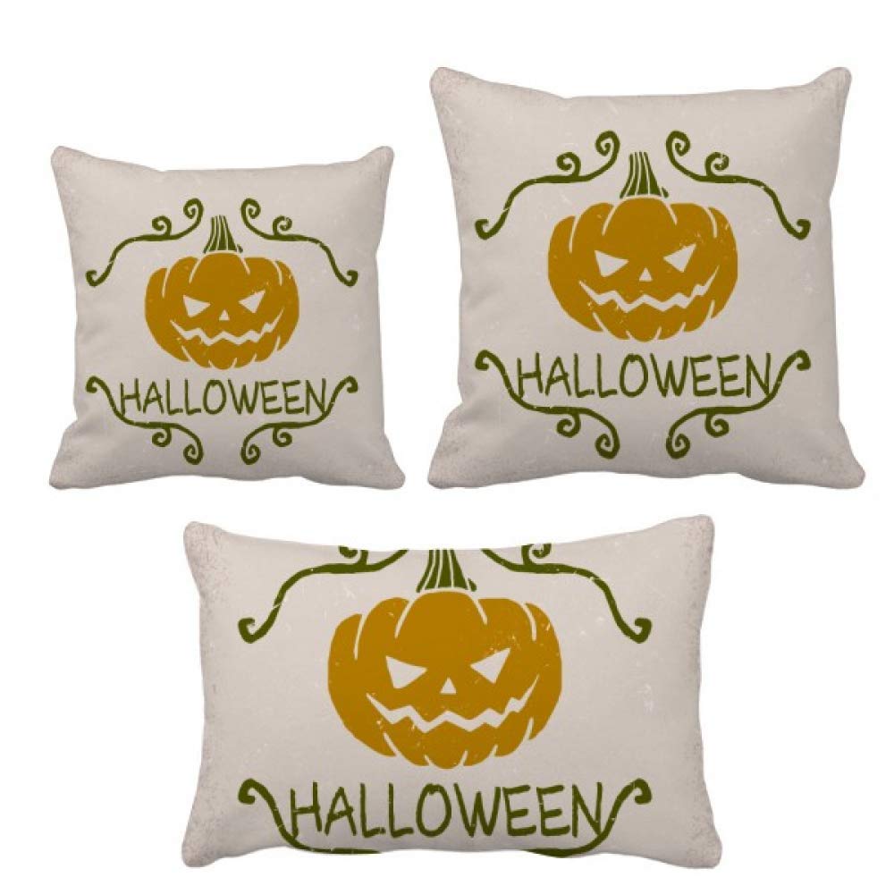 Housse de coussin Halloween avec citrouille pour decoration de salon cocooning