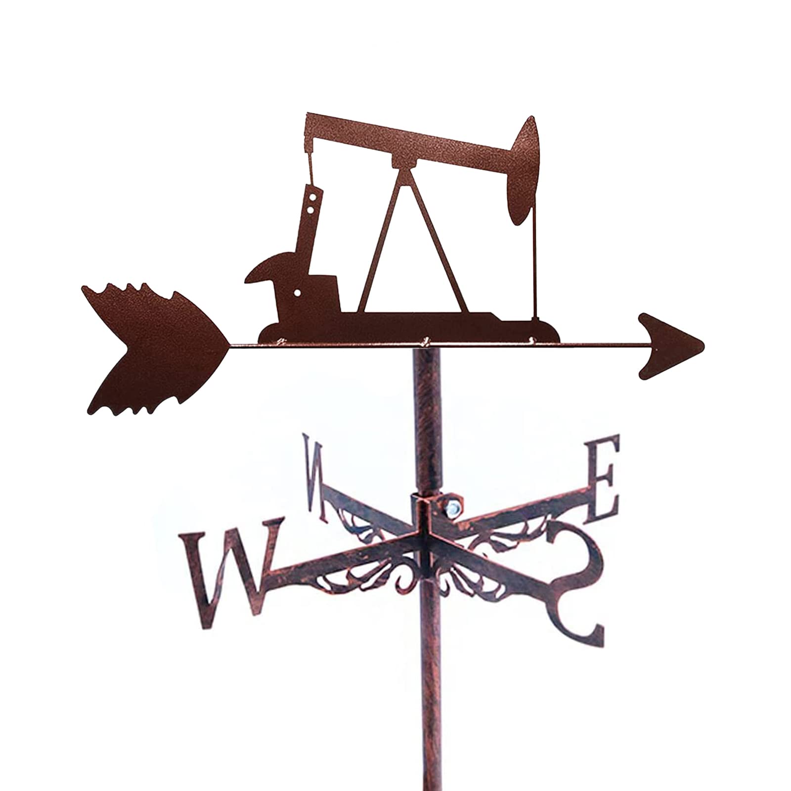 TAXXII Weather Vanes for Roof Creative wind vane Wind Direction Indicator Kit Outdoor Gardens weathervane Iron Art Weathercock Coating Houses Patio Lawns(Sewing Machine)