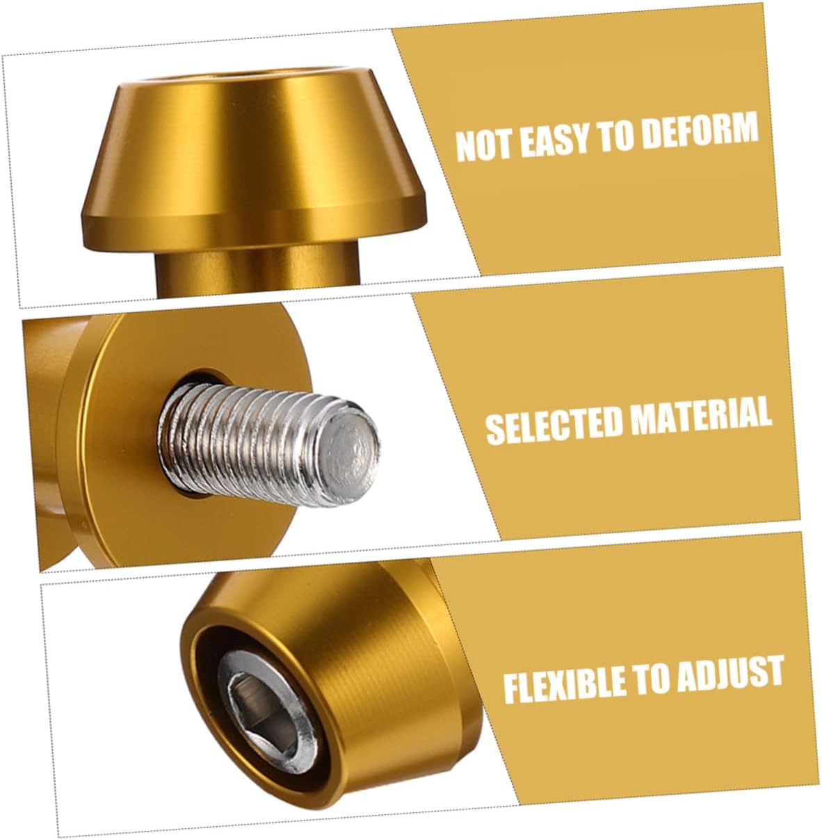 CALLARON 4pcs 8mm Gold Motorcycle Swing Arm Spools Sliders Cnc Rear Stand Screws Compatible for Motorbike Swingarm Bobbins Frame Protection