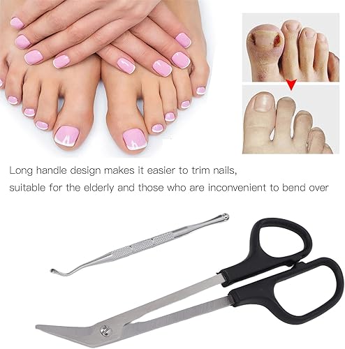 Miniatura 5 de Beauty Scissor - Cortador de uñas de los pies, tijeras de uñas de mango largo y cortaúñas para uñas gruesas, cortaúñas con recogedor de uñas para