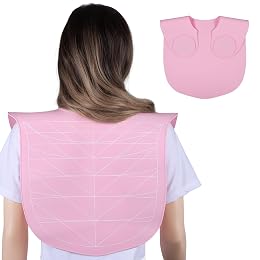Segbeauty Hair Cutting Guide Mat Pink, Longer Silicone Waterproof Cutting Mat for Barber Shop Salon, Professional Salon Hair Cutting Mat with Guidelines Weighted Neck Wrap for Hair Stylist